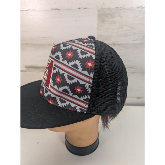 Arizona Diamondbacks Hat Cap Snap Back Mens Black Red MLB Baseball Trucker Aztec - Picture 2 of 12